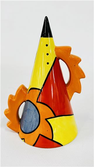 A LORNA BAILEY SIFTER "SUNSET" 3RD LIMITED EDITION H 14CM, BEARING SIGNATURE by Lorna Bailey