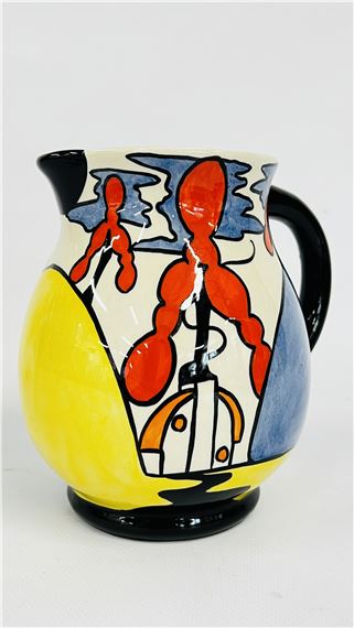 A LORNA BAILEY JUG "INGLEWOOD" BEARING SIGNATURE H 15.5CM by Lorna Bailey