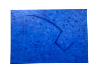 PAULA OVERBAY Abstract Blue Oil on Canvas - Paula Overbay