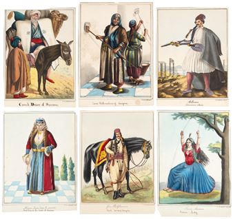 Forty hand-colored lithographs of costumes of the Levant - Boghos Tatikian