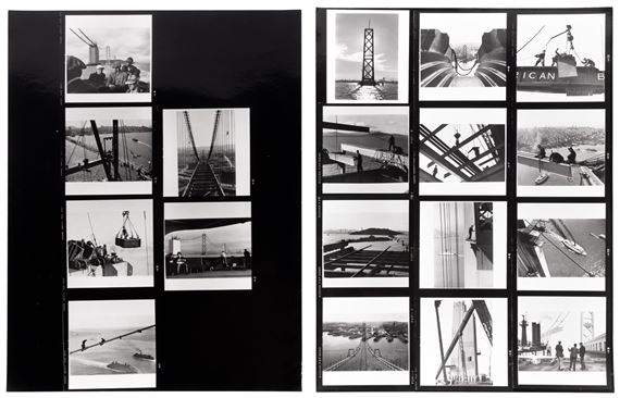 Peter Stackpole | Two contact sheets from the Bay Bridge series (Circa ...
