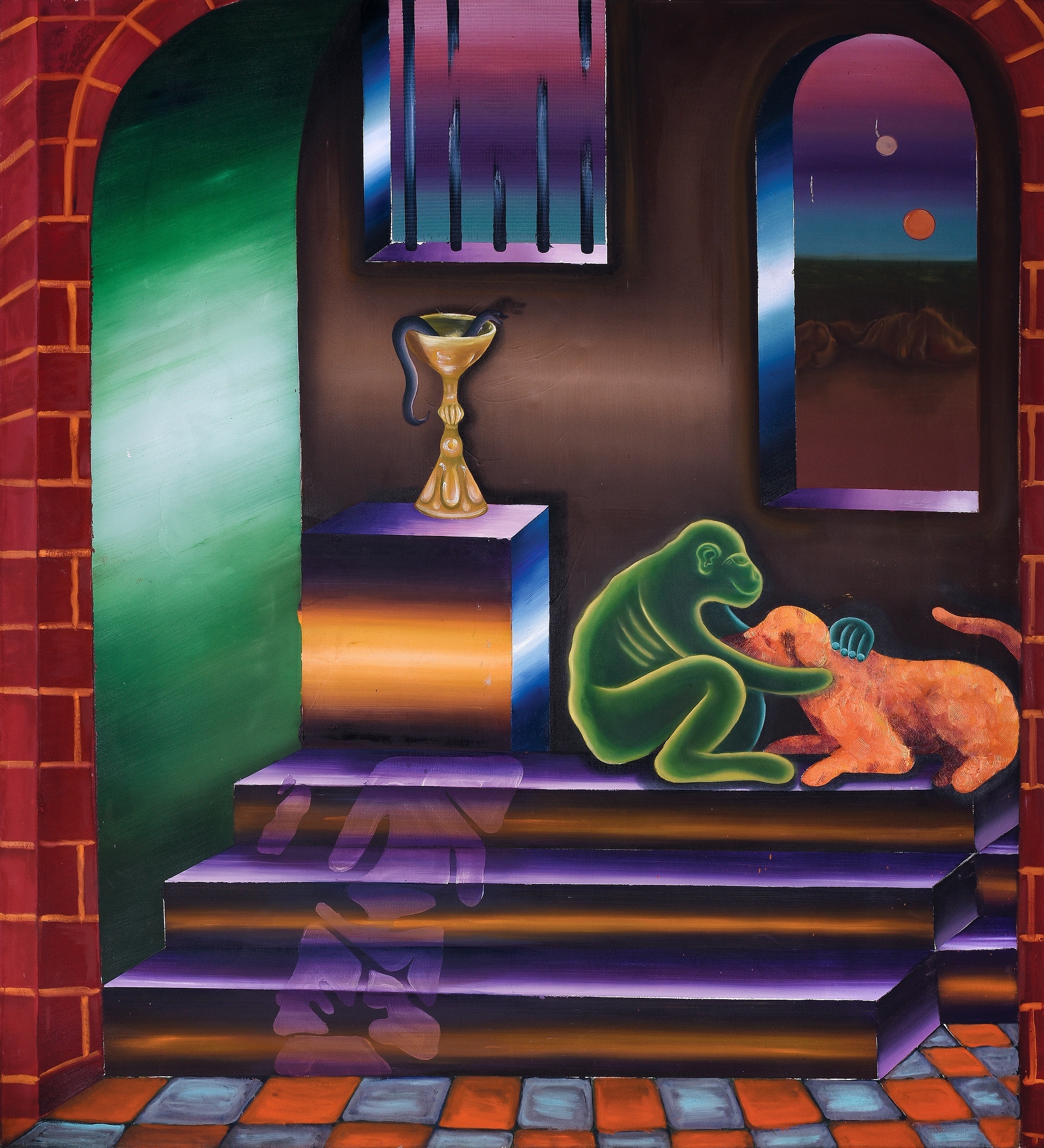 Artwork by Jakub Ružinský, Space Between Us, 2022, Made of oil on canvas