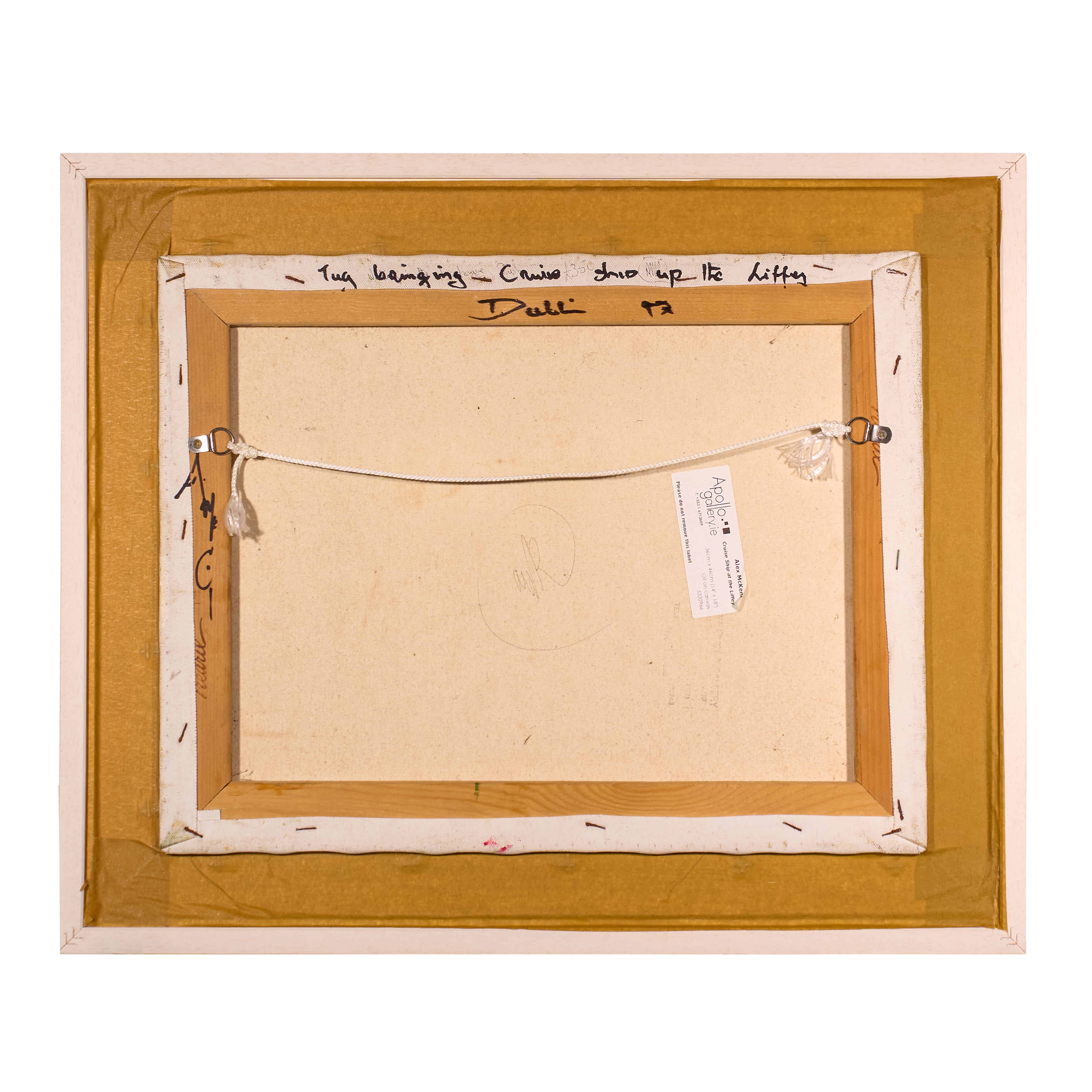 Artwork by Alex McKenna, Description : Cruise ship at the Liffey, Made of oil on canvas