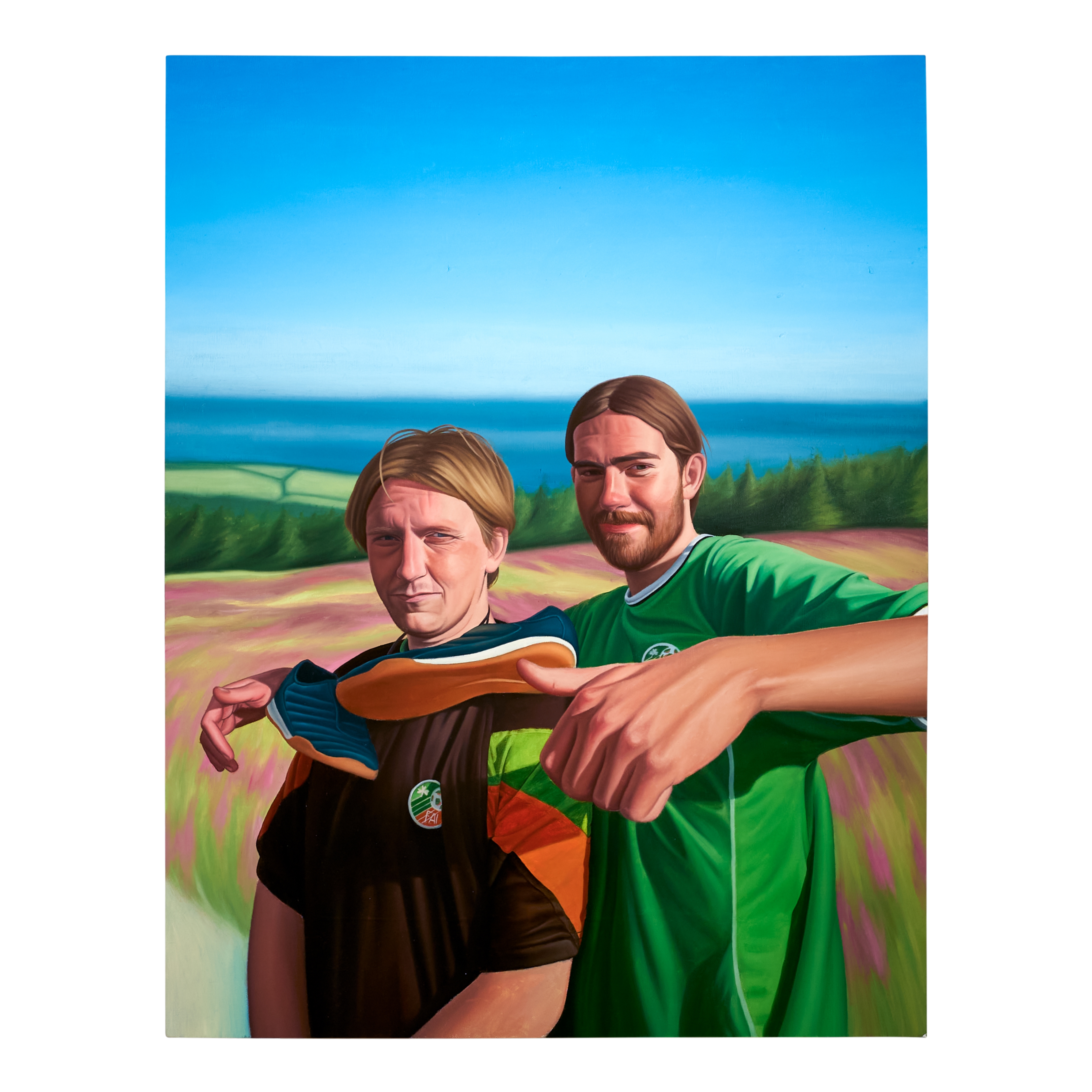 Artwork by Kevin Judge, Description : Boys in Green, Made of Green, oil on canvas