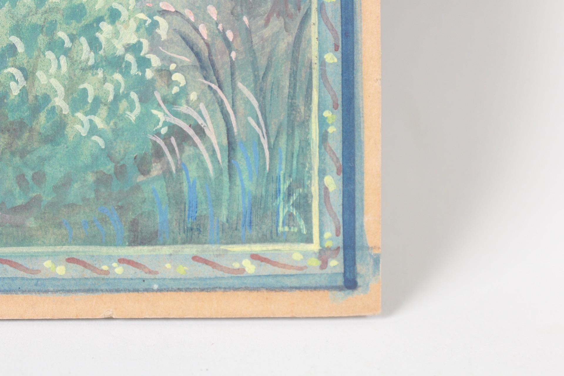 Artwork by Lorentz Kleiser, Collection of 8 Tapestry Design Gouache Paintings by Lorentz Kleiser, Made of paintings on board
