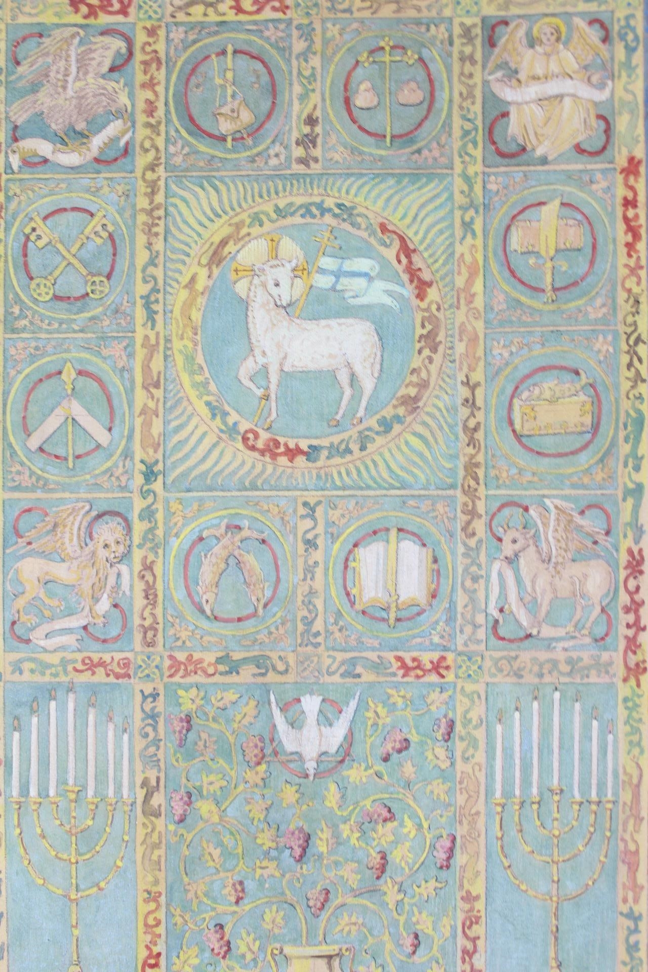 Artwork by Lorentz Kleiser, Collection of 8 Tapestry Design & Chairs Gouache Paintings by Lorentz Kleiser, Made of paintings on board