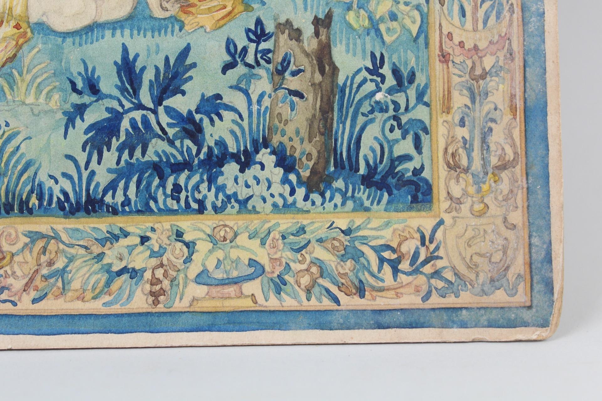 Artwork by Lorentz Kleiser, Lorentz Kleiser Gouache Painting, Design for Venus Tapestry, Made of painting on board