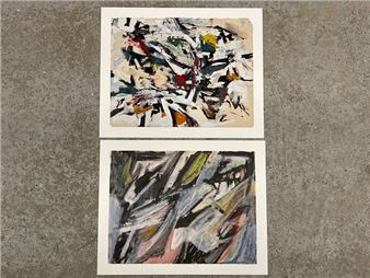 Two Ben Herr Mixed Media Abstract Works - Ben Herr