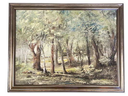 S. Warren Krebs. Oil/Canvas: Trees - S. Warren Krebs
