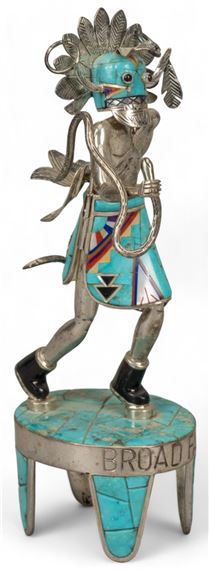 Broad Face" Sterling Kachina by David Freeland 