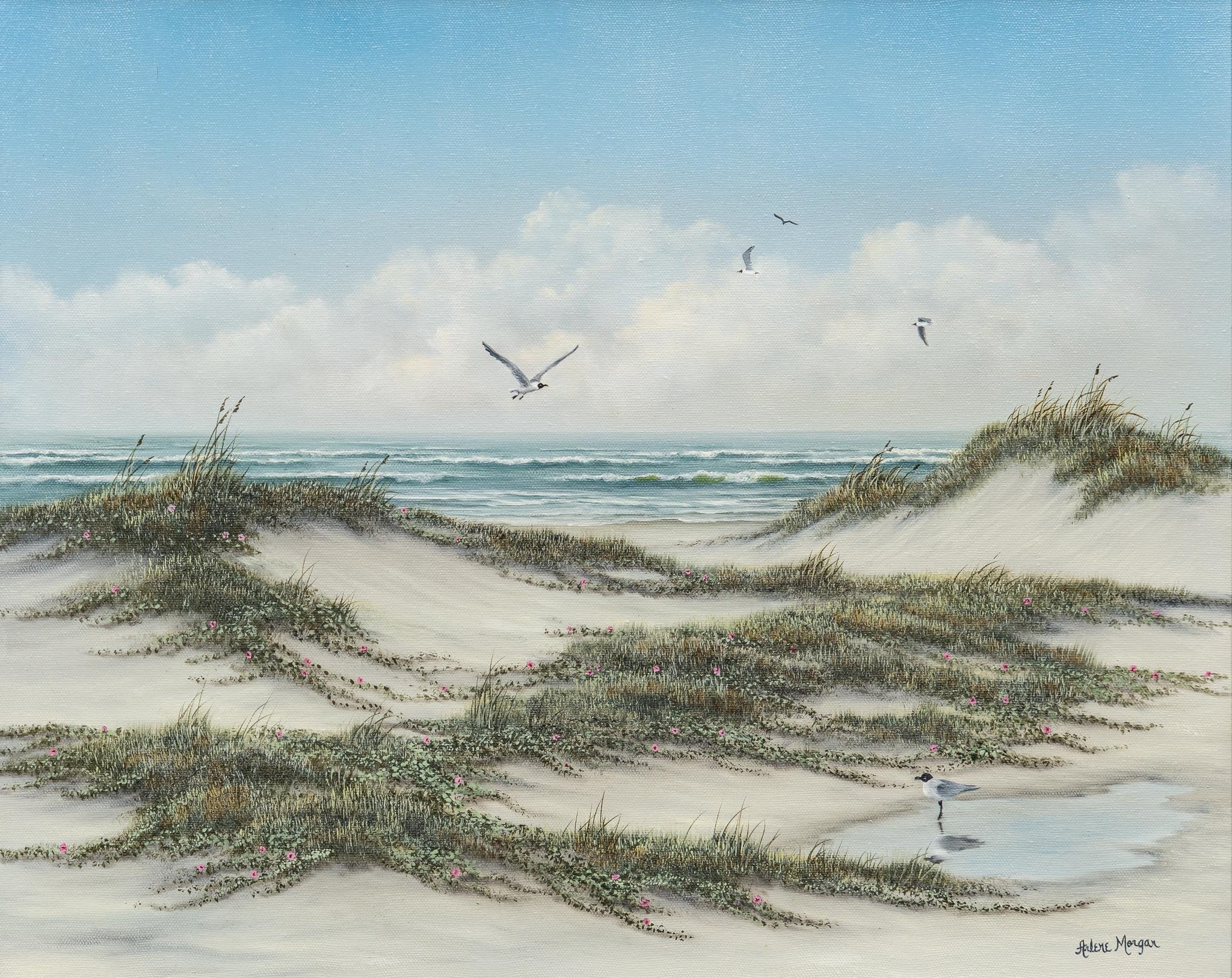Artwork by Arlene Morgan, Texas Dunes, Made of oil on canvas