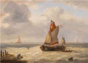 Dutch sailing ships - Louis Verboeckhoven