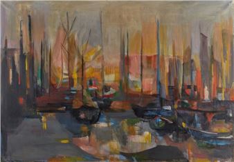 Voiliers au port - Jean Marzelle