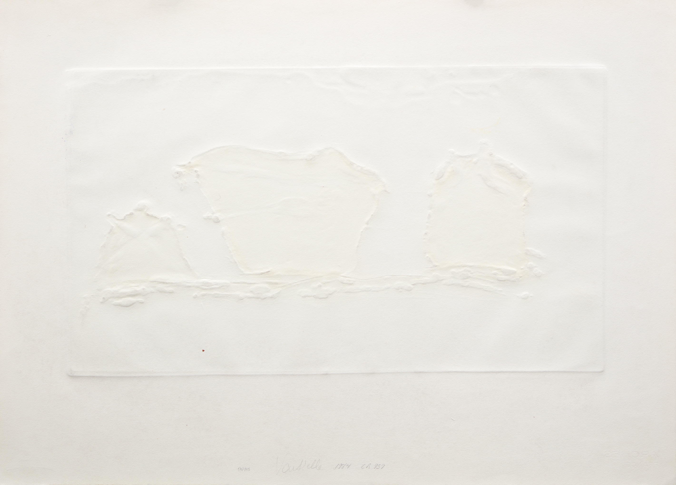 Artwork by Antoni Tàpies, Vaisselle, Made of Etching, carborundum and varnish on paper