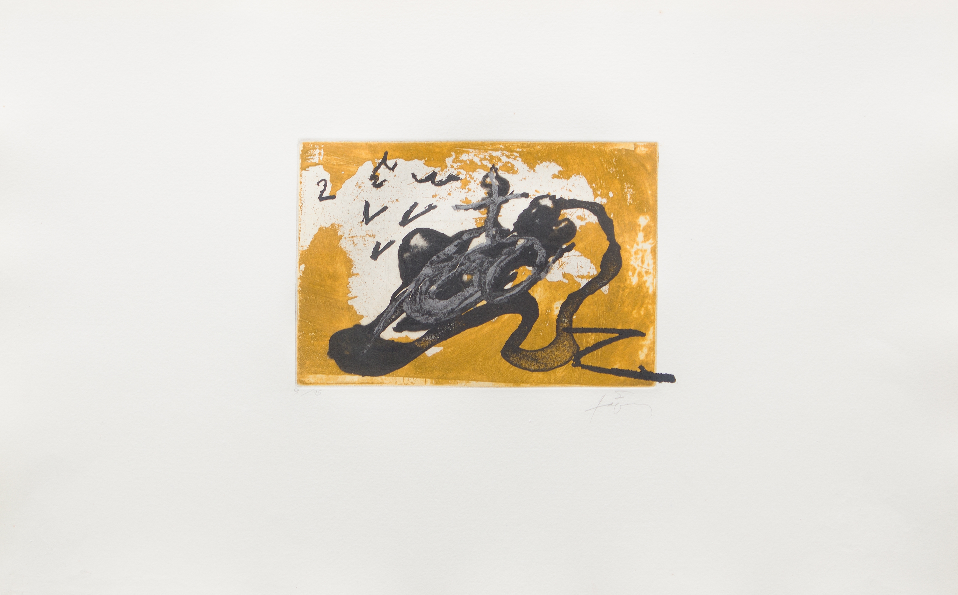 Artwork by Antoni Tàpies, Sabata, Made of Carborundum and etching on paper
