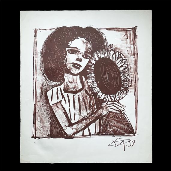 "Girl with Sunflower" by Otto Dix