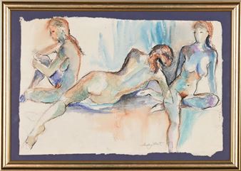 Audrey Hart (South Africa, 20th C.), Three Female Nudes - Audrey Hart