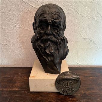Bust of Claude Monet in resin imi - Lot - Daniel Goupil