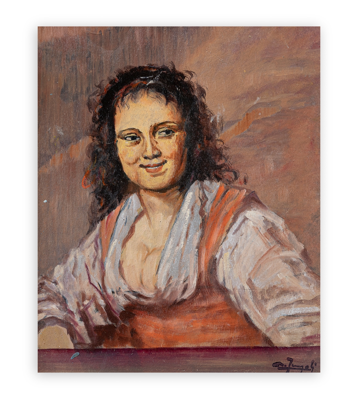 Artwork by Orlando Mengoli, Senza Titolo, Made of oil on board