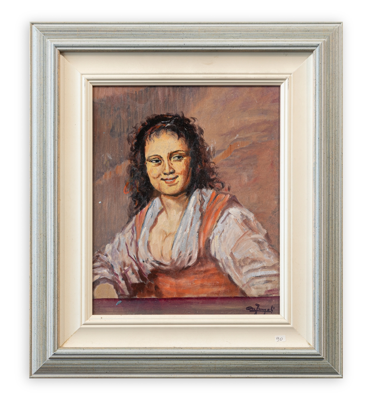 Artwork by Orlando Mengoli, Senza Titolo, Made of oil on board