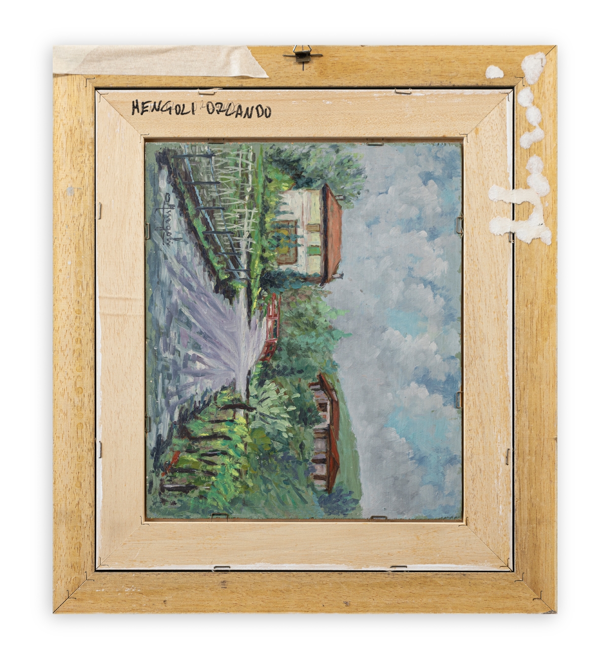 Artwork by Orlando Mengoli, Senza Titolo, Made of oil on board