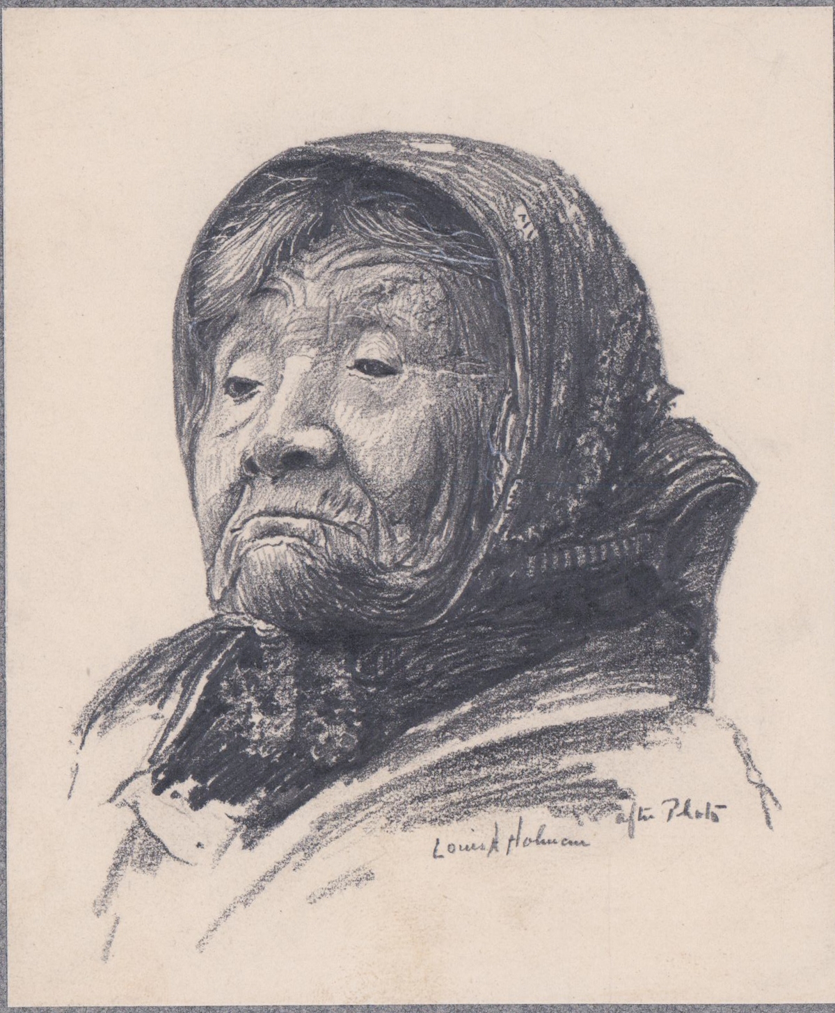 Artwork by Louis Arthur Holman, Louis A. Holman Original Drawing [Kikisoblu], Made of original drawing