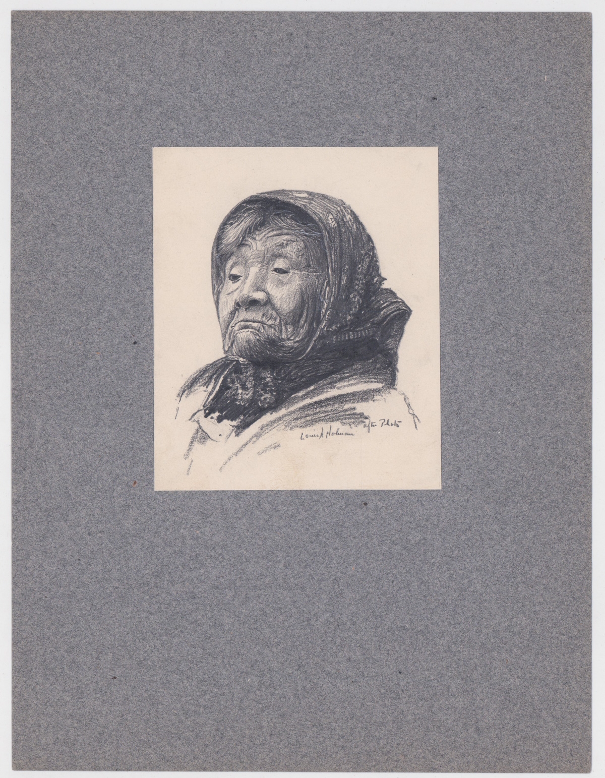 Artwork by Louis Arthur Holman, Louis A. Holman Original Drawing [Kikisoblu], Made of original drawing