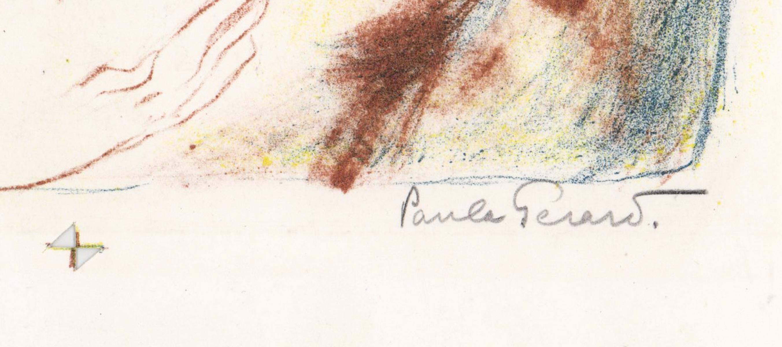 Artwork by Paula Gerard, The Yellow Hat, Made of lithograph