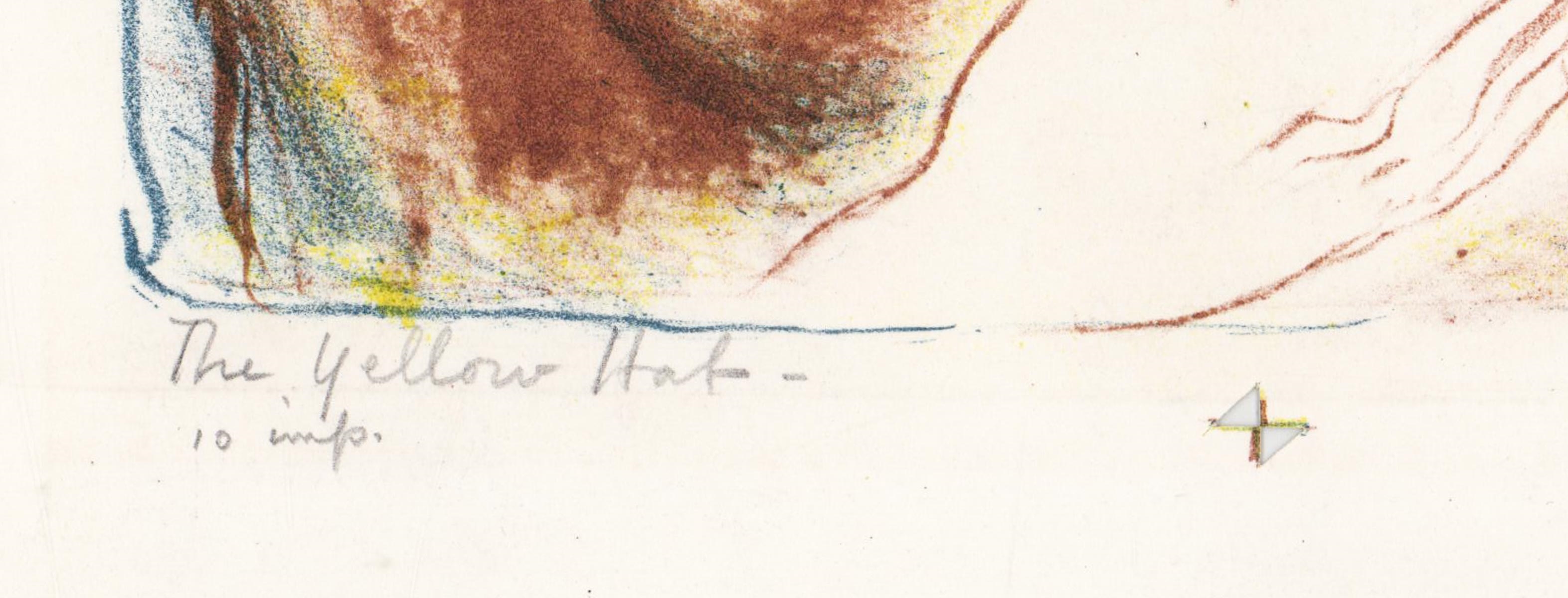 Artwork by Paula Gerard, The Yellow Hat, Made of lithograph