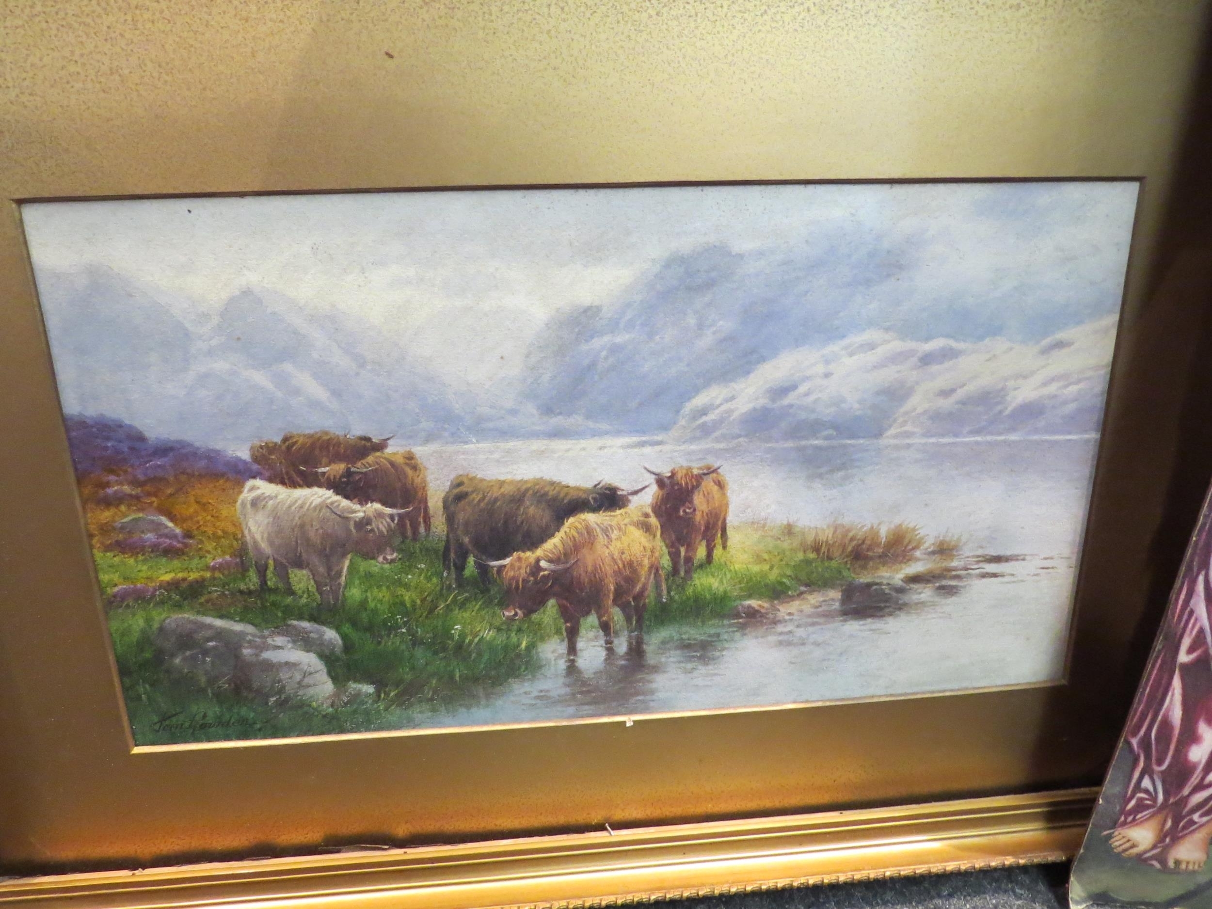 Thomas Rowden | : A pair of watercolours depicting highland scenes of ...