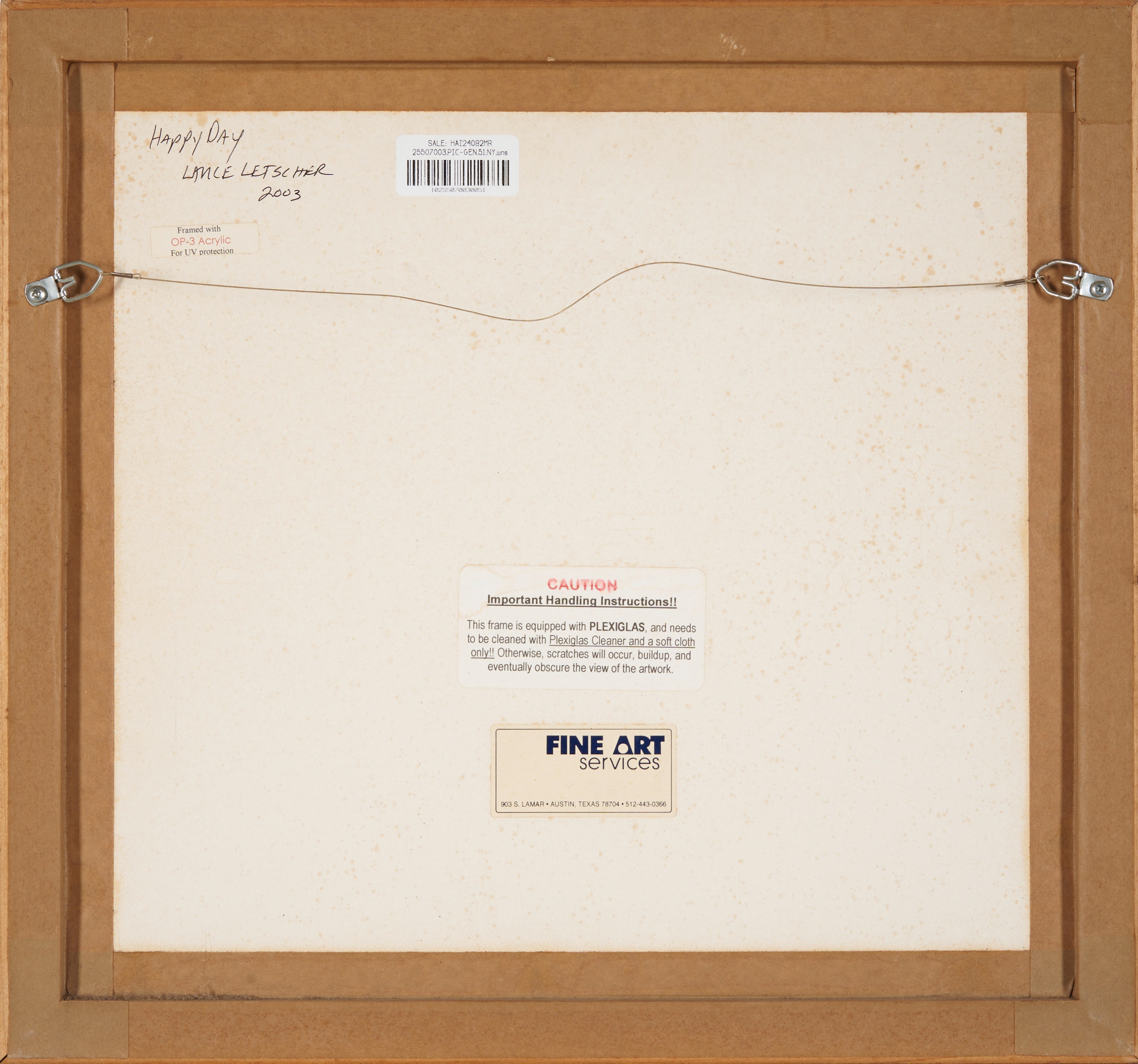 Artwork by Lance Letscher, Happy Day, Made of mixed media collage on masonite mounted to board