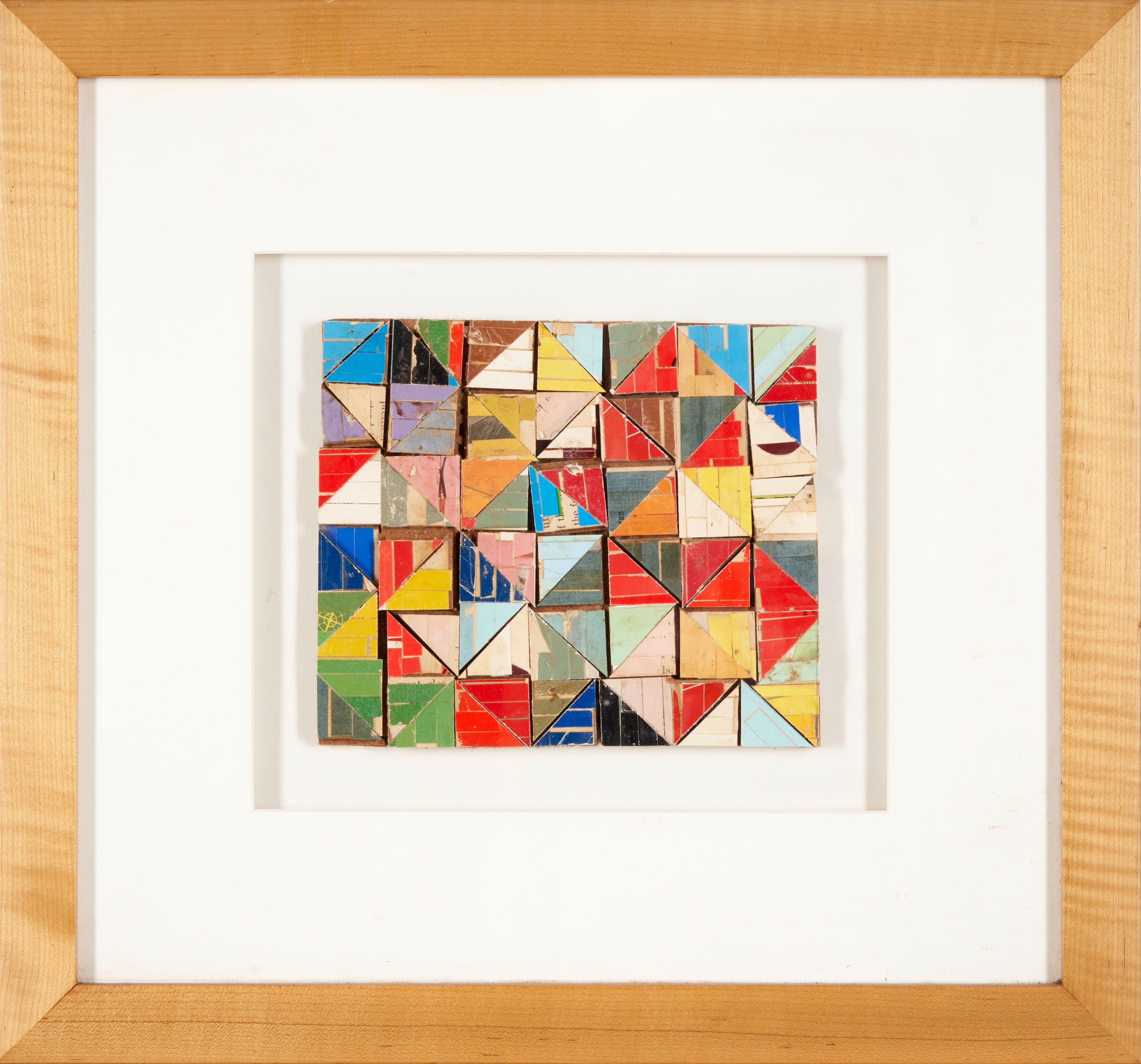 Artwork by Lance Letscher, Happy Day, Made of mixed media collage on masonite mounted to board