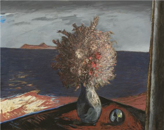 Blumenstrauß am Meer by Walter Lederer, 1981