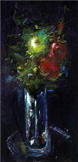 Blumen in Vase by Walter Lederer