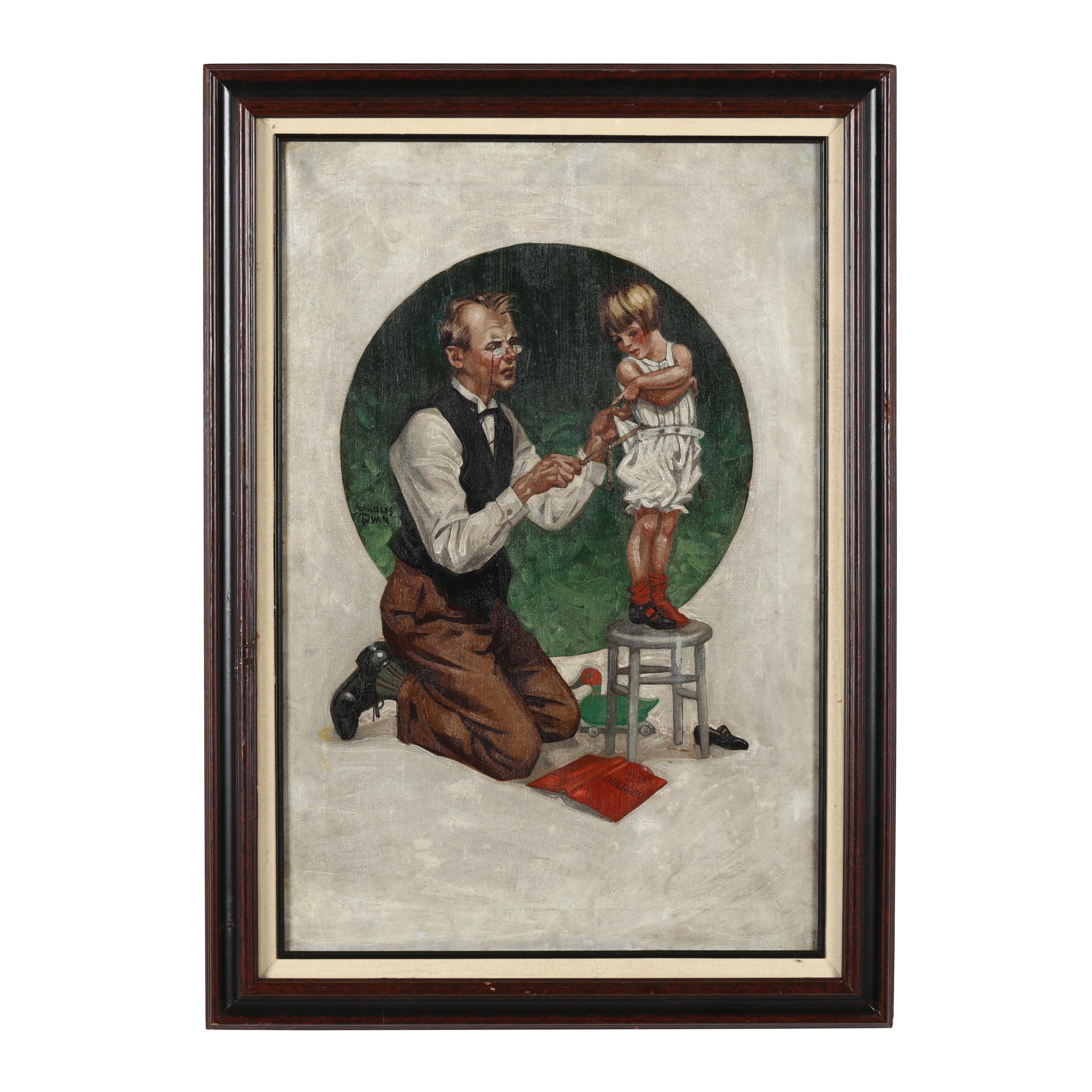 Artwork by Charles James Ryan, The Doctor's Visit, Made of Oil on canvas