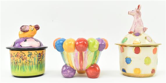 Mary Rose Young | COLLECTION OF FIVE STUDIO POTTERY PIECES (Early 21st  Century) | MutualArt