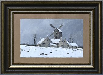 “Winterlandschap met molen” - G. Denis