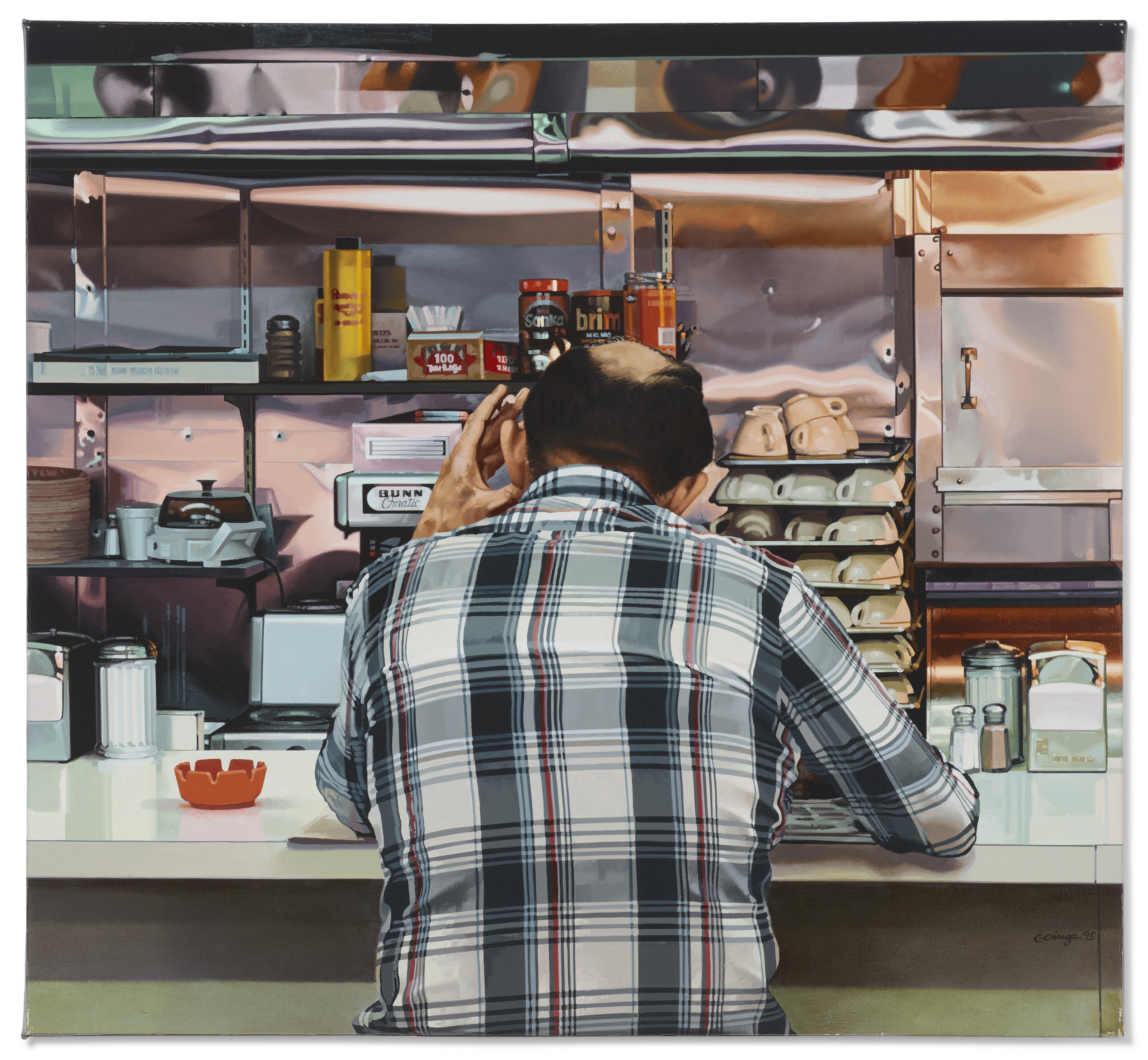 Ralph Goings | Morning Paper - Ruby's Diner (1995) | MutualArt