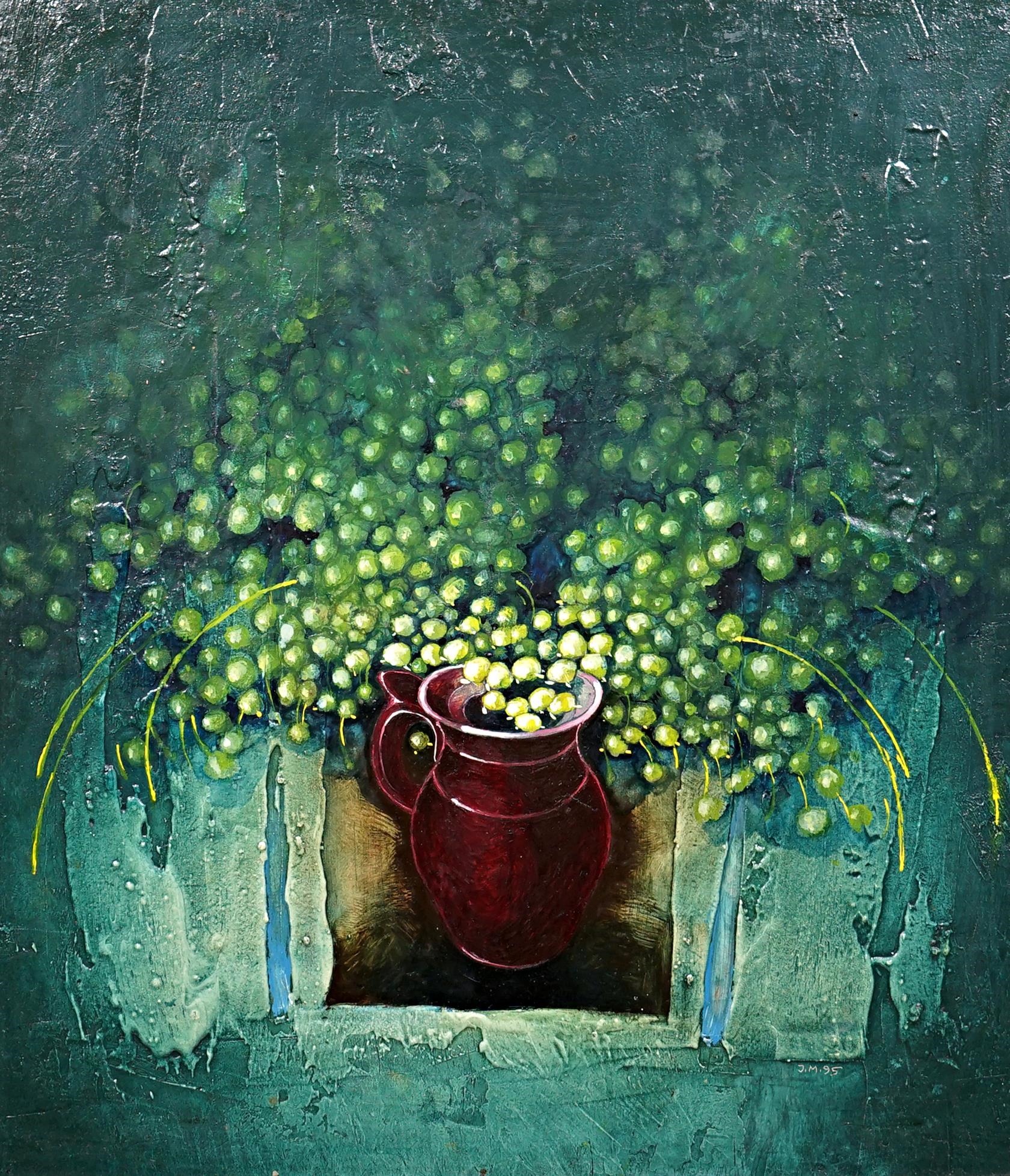 Artwork by Jiri Moldrik, Konvalinky, Made of Technika: Olej sololit