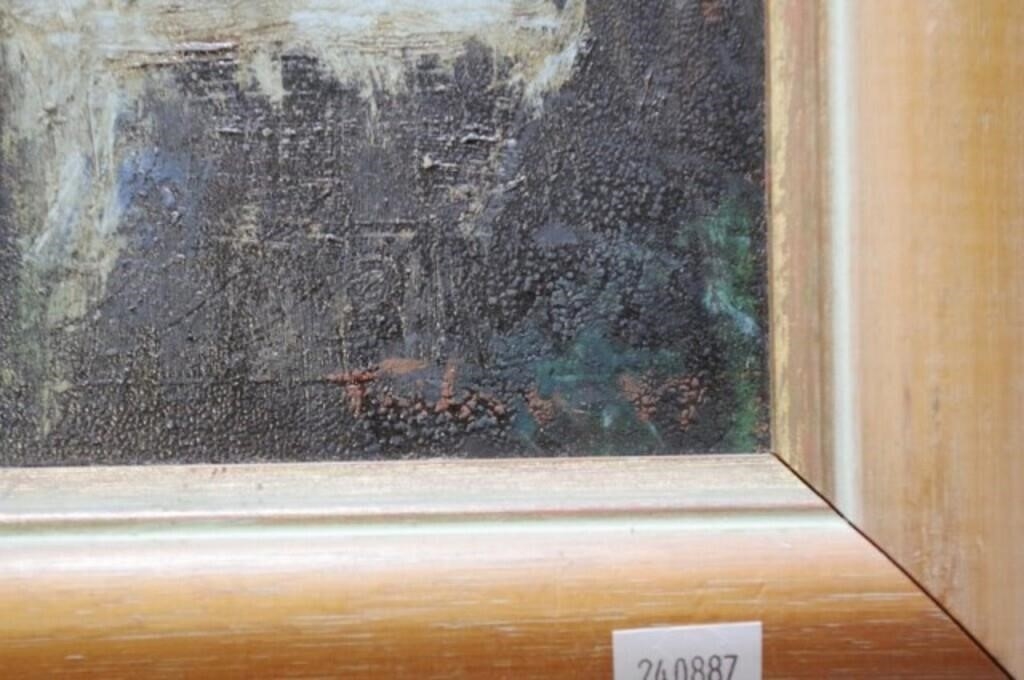 Artwork by Roy Thibou, Waiting, Made of oil on board