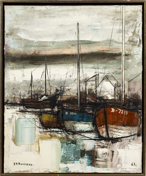 Jean-Pierre Rousseau | Boats on a Cloudy Day (1963) | MutualArt