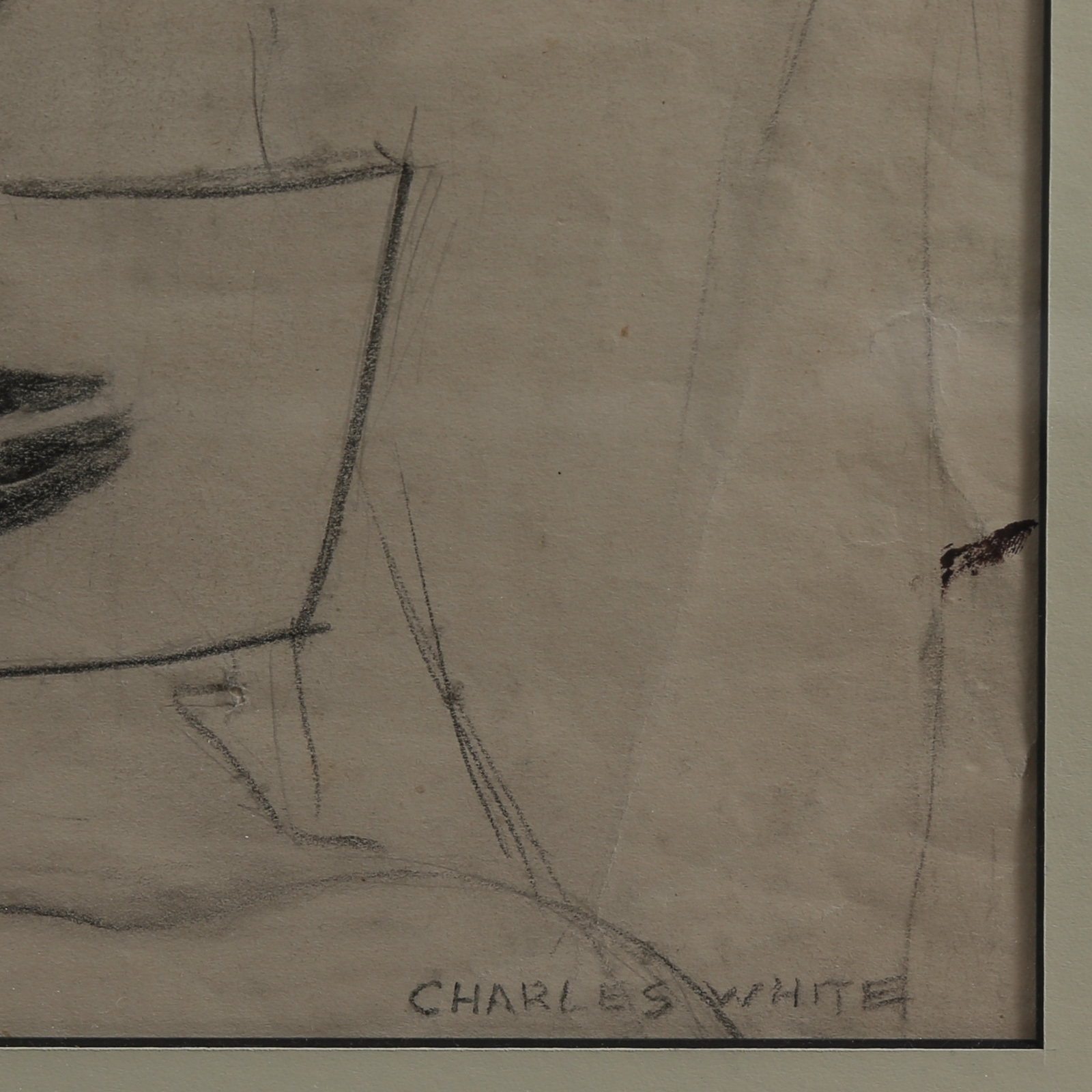 Artwork by Charles White, Two Nuns, Made of Graphite on paper