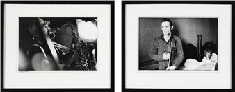 Two b/w portrait photographs of jazz musicians Sonny Rollins and Chet Baker/Ruth Young - Gorm Valentin