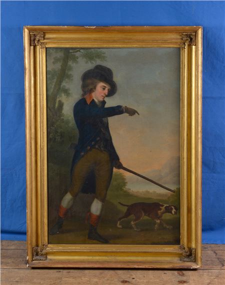 An 18th Century Oil on Canvas of "The Huntsman" in Breaches by Thomas Gainsborough, 18th Century