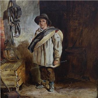 farmhand in a stable, un - Frederick George Pasmore
