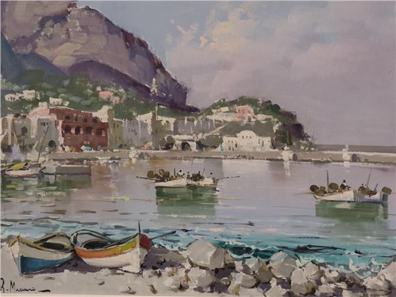 R : , a view of Capri by R. Mariani