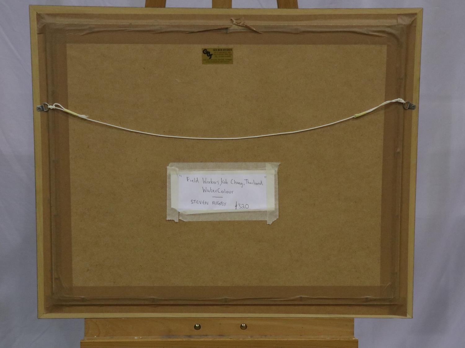 Artwork by Steve Rigby, Field Workers Koh Chang, Thailand, Made of watercolour