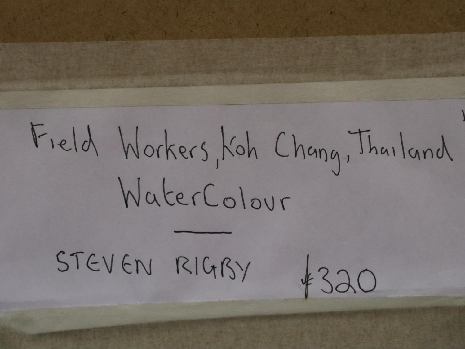 Artwork by Steve Rigby, Field Workers Koh Chang, Thailand, Made of watercolour