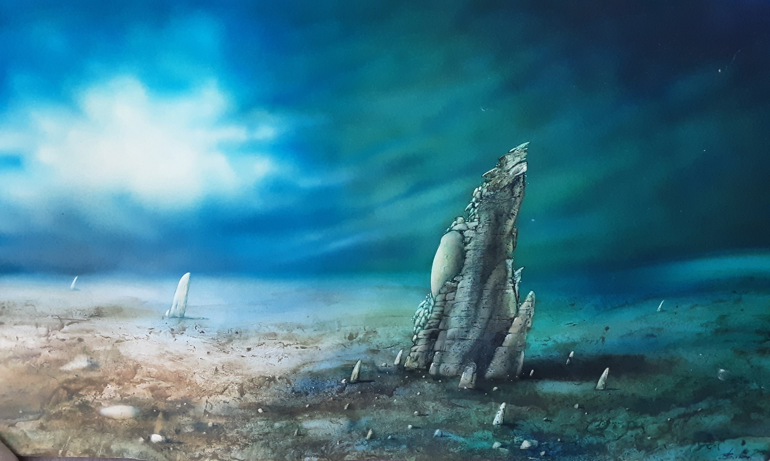 Artwork by Valery Bochkov, EIGHT MIXED MEDIA PAINTINGS, Made of mixed media painting