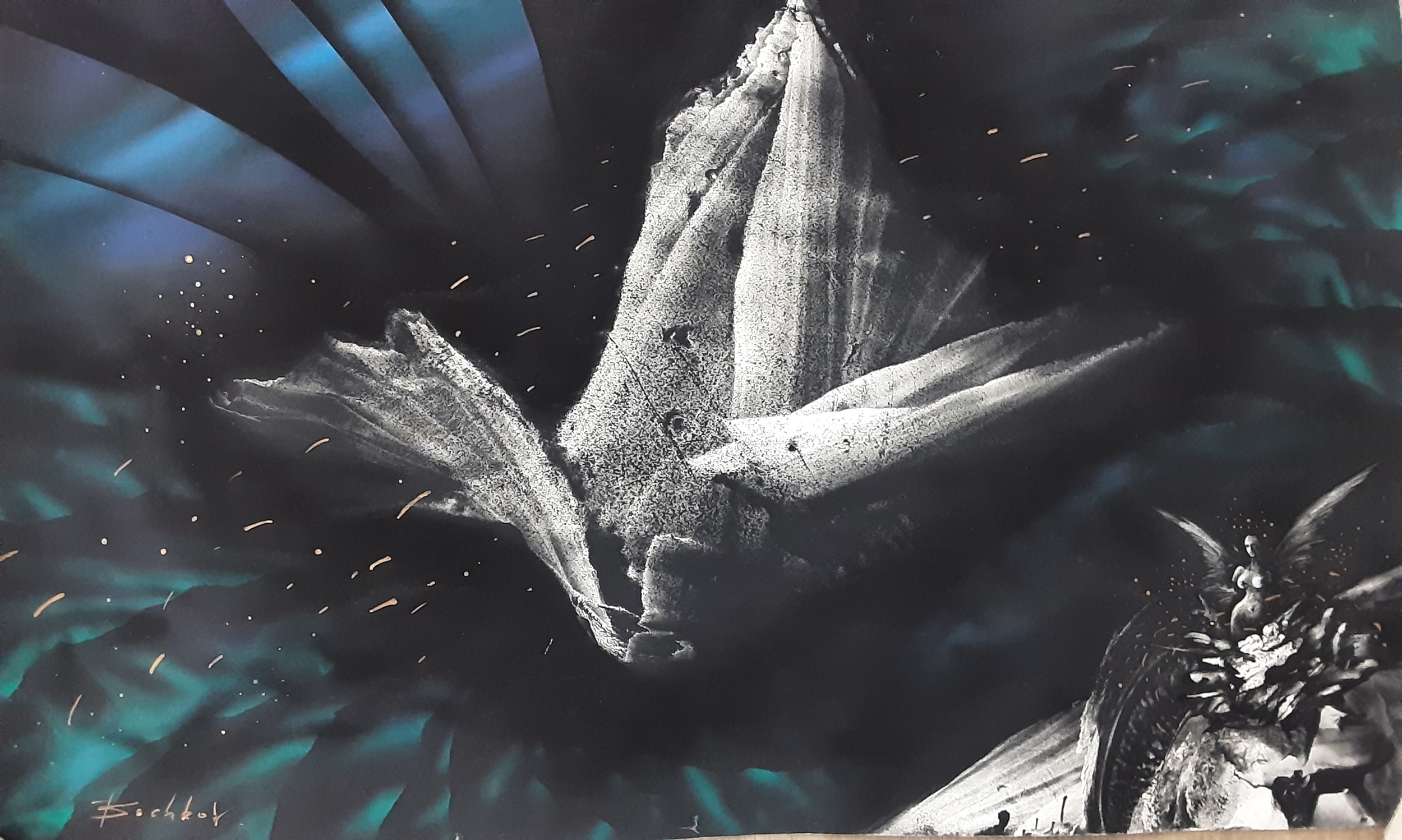 Artwork by Valery Bochkov, EIGHT MIXED MEDIA PAINTINGS, Made of mixed media painting